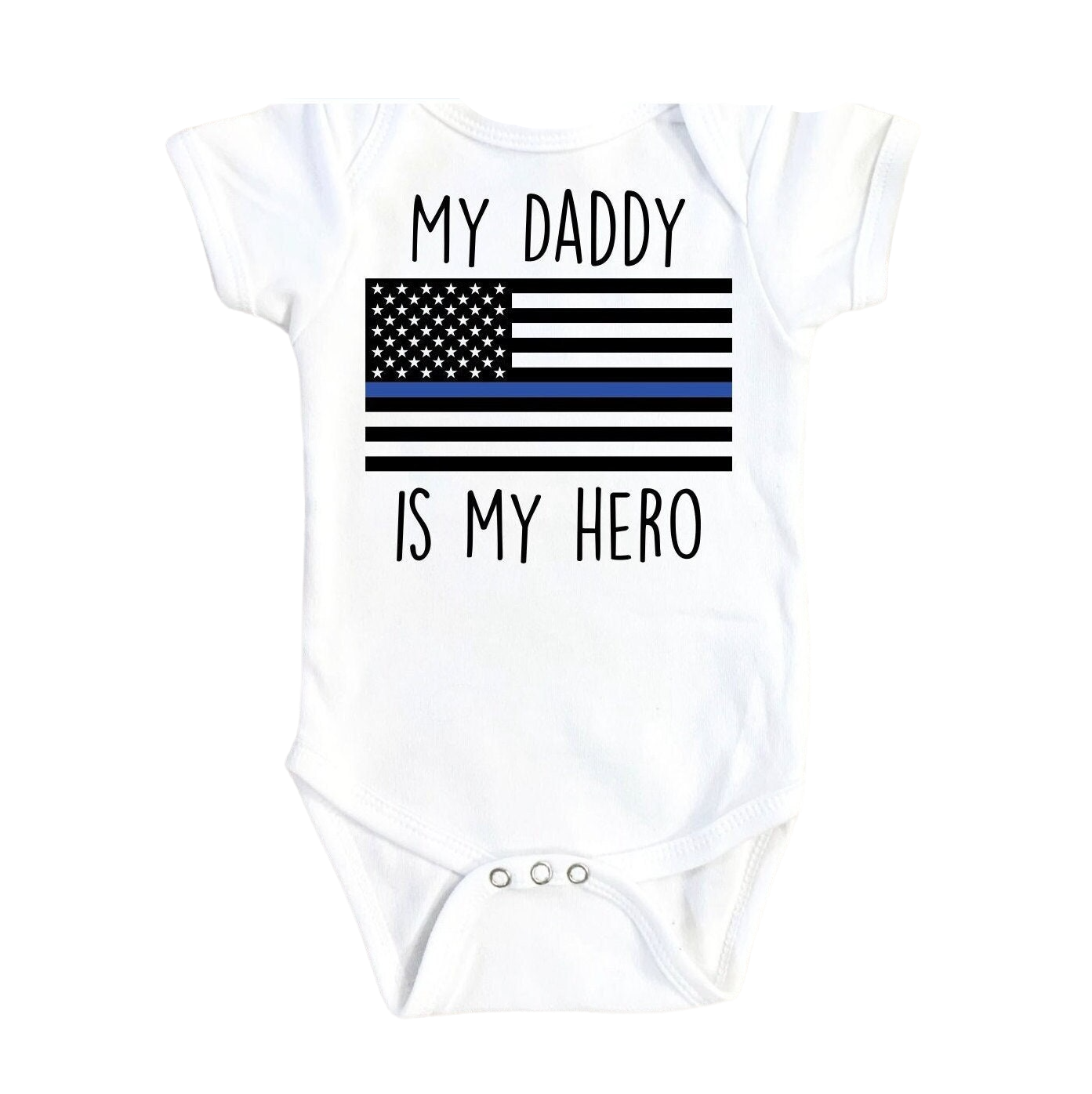 Police Officer Thin Blue Line - Baby Boy Girl Clothes Infant Bodysuit