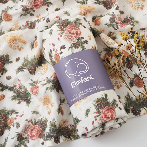 Elinfant Popular Digital Print Bamboo Cotton Muslin Swaddle Blankets