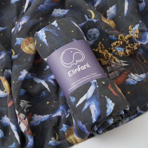 Elinfant Popular Digital Print Bamboo Cotton Muslin Swaddle Blankets