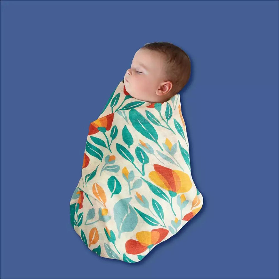 Elinfant Popular Digital Print Bamboo Cotton Muslin Swaddle Blankets