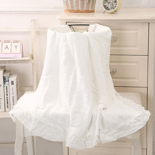 Organic Cotton Receiving Blanket Muslin Baby Swaddle Blanket For New