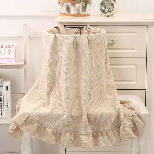 Organic Cotton Receiving Blanket Muslin Baby Swaddle Blanket For New