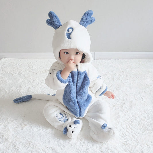 CuddleCub™ Animal Ear Baby Jumpsuit for Autumn