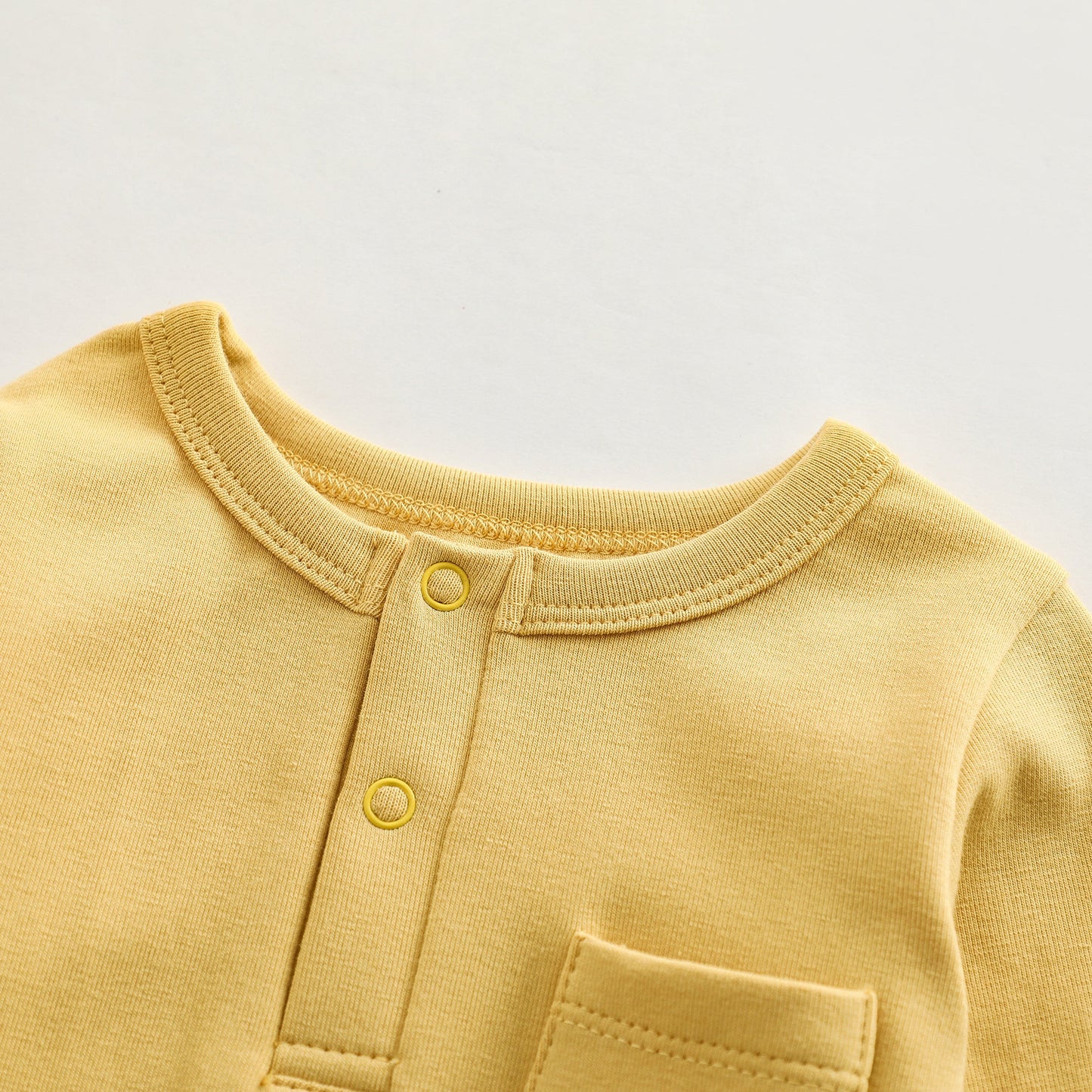 Baby Solid Color Long Sleeve Home Clothes Comfy Triangle Onesies