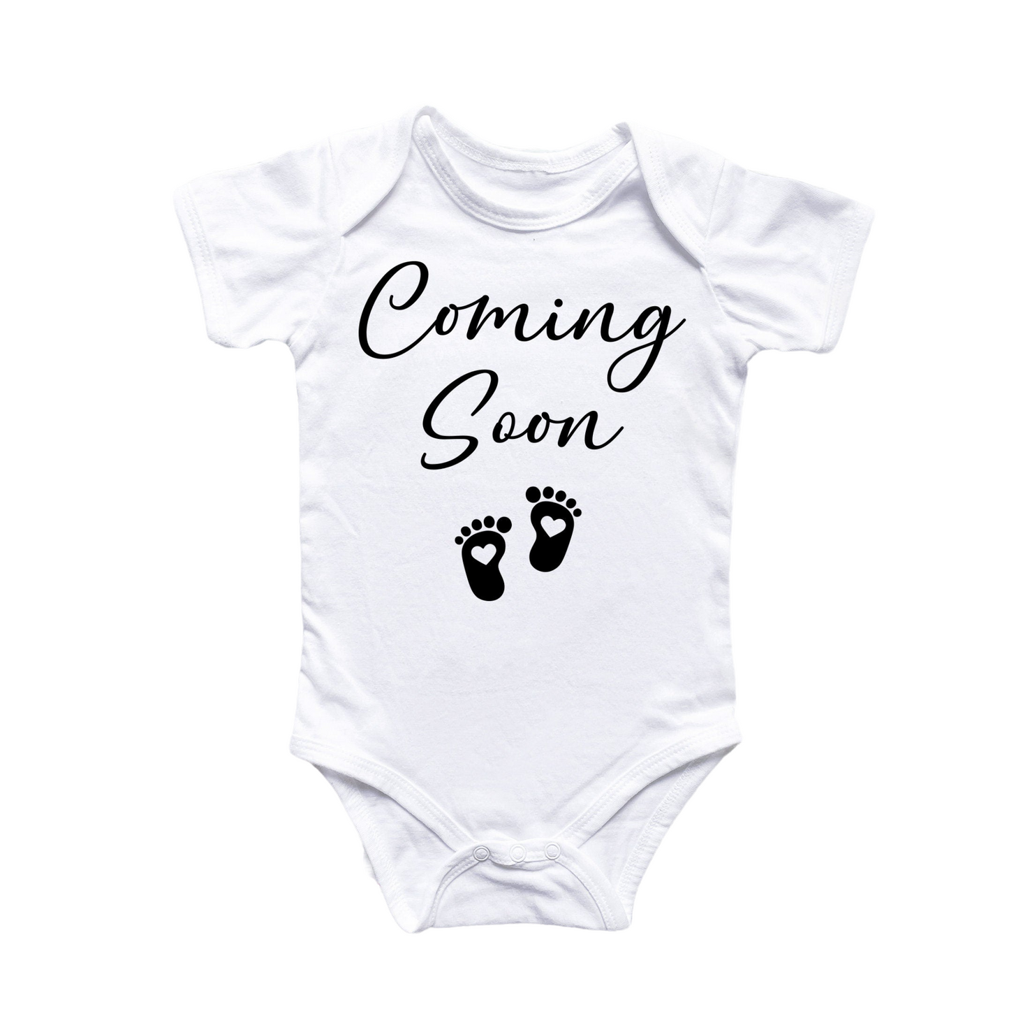 Coming Soon Foot Prints - Baby Boy Girl Clothes Infant Bodysuit Funny