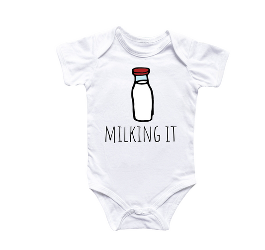 Milk - Baby Boy Girl Clothes Infant Bodysuit Funny Cute Newborn