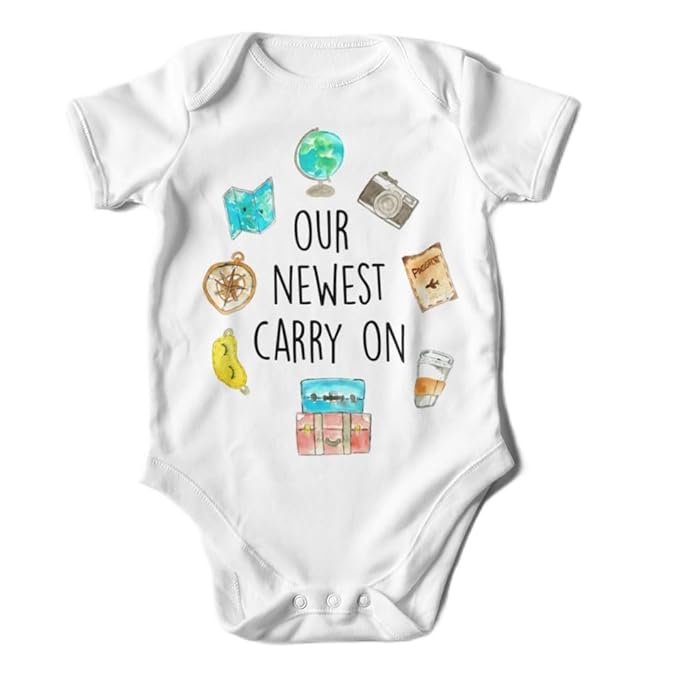 Travel Carry On - Baby Boy Girl Clothes Infant Bodysuit Funny Cute