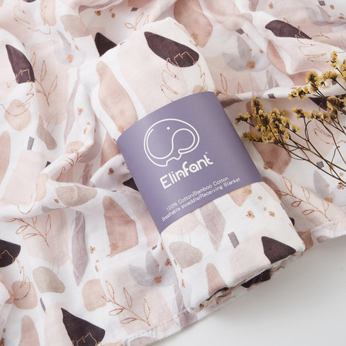Elinfant Popular Digital Print Bamboo Cotton Muslin Swaddle Blankets