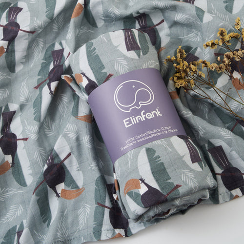 Elinfant Popular Digital Print Bamboo Cotton Muslin Swaddle Blankets