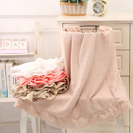 Organic Cotton Receiving Blanket Muslin Baby Swaddle Blanket For New