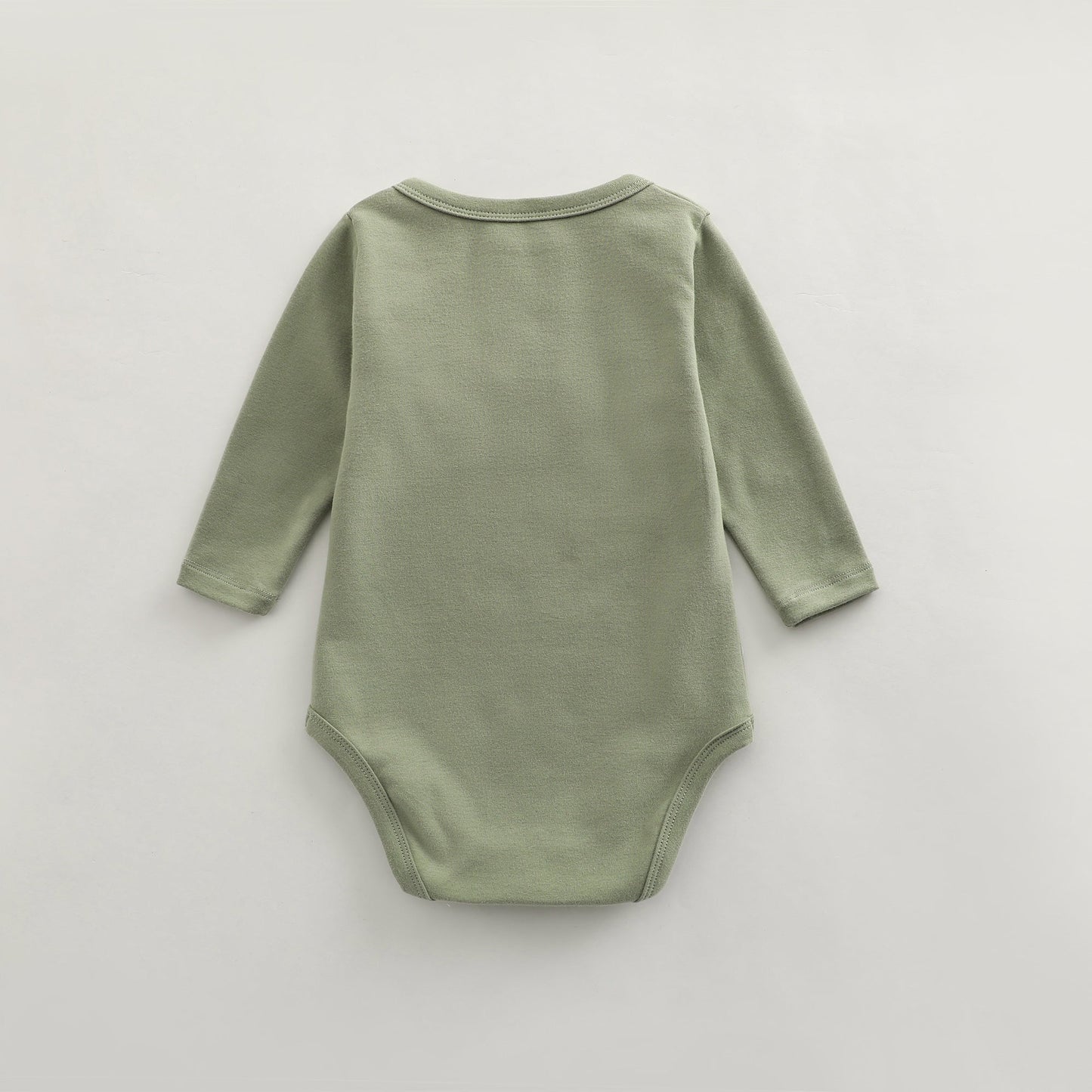 Baby Solid Color Long Sleeve Home Clothes Comfy Triangle Onesies