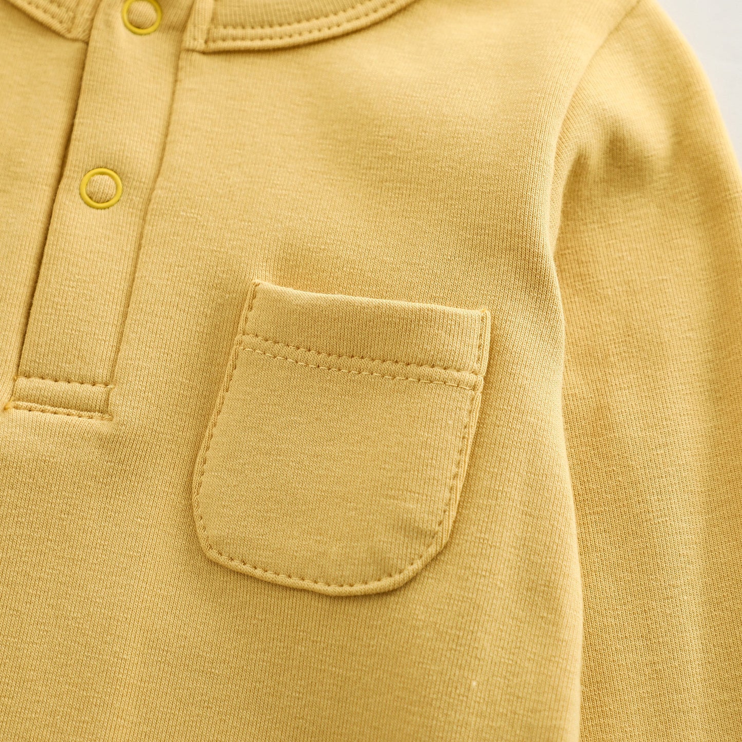 Baby Solid Color Long Sleeve Home Clothes Comfy Triangle Onesies