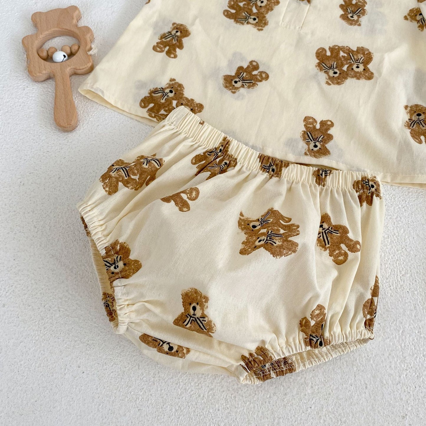 Baby Girl Cartoon Graphic Doll Neck Clothing Sets Romper