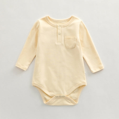 Baby Solid Color Long Sleeve Home Clothes Comfy Triangle Onesies
